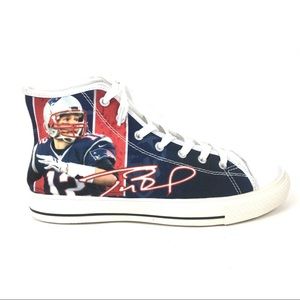Tom Brady High Top Size 7 Sneakers NE Patriots NFL
